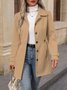 Damen Frühling/Herbst Oberbekleidung Lässig Unifarben Langarm Schalkragen Jacke