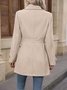 Damen Frühling/Herbst Oberbekleidung Lässig Unifarben Langarm Schalkragen Jacke