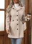 Damen Frühling/Herbst Oberbekleidung Lässig Unifarben Langarm Schalkragen Jacke