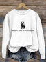 Lässig Rundhals Textbriefe Sweatshirt