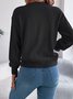 Damen Baumwolle Geometrisch Langarm Bequem Lässig Pullover