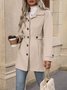 Damen Frühling/Herbst Oberbekleidung Lässig Unifarben Langarm Schalkragen Jacke