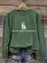 Lässig Rundhals Textbriefe Sweatshirt