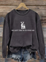 Lässig Rundhals Textbriefe Sweatshirt