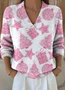 Damen Weihnachtsmann Langarm Bequem Retro Pullover