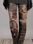 Damen Geblümt Lässig Alle Jahreszeiten Print Lang Leggings