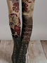 Damen Geblümt Lässig Alle Jahreszeiten Print Lang Leggings