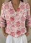 Damen Weihnachten Langarm Bequem Retro Pullover