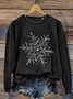 Lässig Rundhals Weihnachten Sweatshirt Print