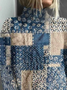 Damen Abstrakt Langarm Bequem Retro Print Pullover