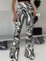 Damen Gestreift Lang Hose Lässig Frühling/Herbst Hose