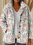 Damen Winter Oberbekleidung Retro Geometrisch Langarm Jacke