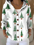 Damen Weihnachten Langarm Bequem Lässig Print Strickjacke