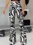 Damen Gestreift Lang Hose Lässig Frühling/Herbst Hose