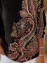 Damen Geblümt Langarm Bequem Lässig Print Pullover