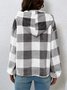 Retro Kapuze Geometrisch Sweatshirt Print