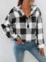 Retro Kapuze Geometrisch Sweatshirt Print