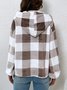 Retro Kapuze Geometrisch Sweatshirt Print