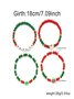 Weihnachten Galvanisieren Schneeflocke Elch Weihnachten Glocke Weihnachtsmann Armband modisch und Vielseitig Weihnachten Kristall Reis Korn Armband Kombination Set