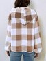 Retro Kapuze Geometrisch Sweatshirt Print