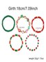 Weihnachten Galvanisieren Schneeflocke Elch Weihnachten Glocke Weihnachtsmann Armband modisch und Vielseitig Weihnachten Kristall Reis Korn Armband Kombination Set