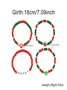 Weihnachten Galvanisieren Schneeflocke Elch Weihnachten Glocke Weihnachtsmann Armband modisch und Vielseitig Weihnachten Kristall Reis Korn Armband Kombination Set