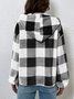 Retro Kapuze Geometrisch Sweatshirt Print