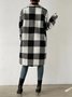 Damen Winter Oberbekleidung Lässig Print Kariert Langarm Schalkragen Jacke