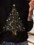 Lässig Weihnachten Rundhals Langarm T-Shirt