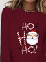 Lässig Weihnachtsmann Rundhals Langarm T-Shirt