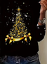 Lässig Weihnachten Rundhals Langarm T-Shirt