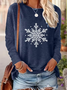 Lässig Weihnachten Rundhals Langarm T-Shirt