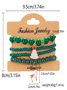 Neu Weihnachten Reis Korn Armband Vier-Pack Damen Stapeln Weihnachtsmann Schneeflocke Glocke Elch Urlaub Party Armband