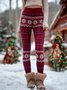 Damen Weihnachten Retro Frühling/Herbst Knöchelhose Leggings
