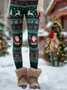 Damen Weihnachten Retro Frühling/Herbst Knöchelhose Leggings
