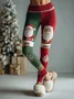 Damen Weihnachten Retro Frühling/Herbst Knöchelhose Leggings