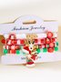 Weihnachten Polymer-Ton Armband Weihnachten Bunt Weihnachtsmann Schneeflocke Schneemann Armband Weihnachten Armband Set