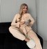 Damen Unifarben Zweiteiliges Set Täglich Langarm Lässig Frühling/Herbst Bluse mit Hose Matching Set