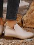 Retro Unifarben Reißverschluss Niedrig Klassische Stiefel Nahtverarbeitung
