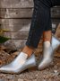 Retro Unifarben Reißverschluss Niedrig Klassische Stiefel Nahtverarbeitung