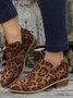 Retro Unifarben Reißverschluss Niedrig Klassische Stiefel Nahtverarbeitung