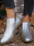 Retro Unifarben Reißverschluss Niedrig Klassische Stiefel Nahtverarbeitung