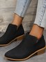 Retro Unifarben Reißverschluss Niedrig Klassische Stiefel Nahtverarbeitung
