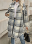 Damen Frühling/Herbst Oberbekleidung Lässig Geometrisch Langarm Schalkragen Jacke