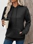 Lässig Kapuze Geblümt Sweatshirt Jacquard