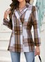 Damen Geometrisch Frühling/Herbst Oberbekleidung Lässig Langarm Schalkragen Regelmäßig Blazer