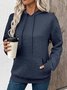 Lässig Kapuze Geblümt Sweatshirt Jacquard