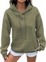 Lässig Kapuze Geblümt Sweatshirt Jacquard
