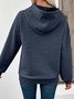 Lässig Kapuze Geblümt Sweatshirt Jacquard
