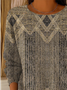Damen Abstrakt Langarm Bequem Lässig Print Pullover